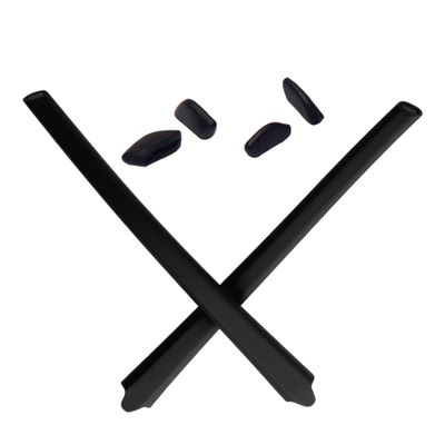 Mryok Replacement Earsocks and Nose Pad Set for Oakley Flak Draft OO9364 Sunglasses, Black, One Size