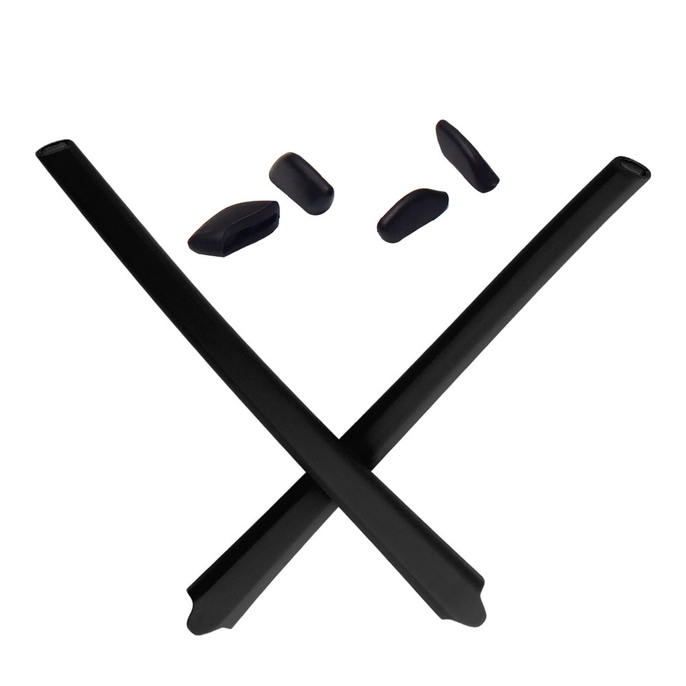 Mryok Replacement Earsocks and Nose Pad Set for Oakley Flak Draft OO9364 Sunglasses, Black, One Size