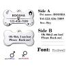 Engraved Stainless Steel Pet ID Tag, Bone, Gold, L view 2