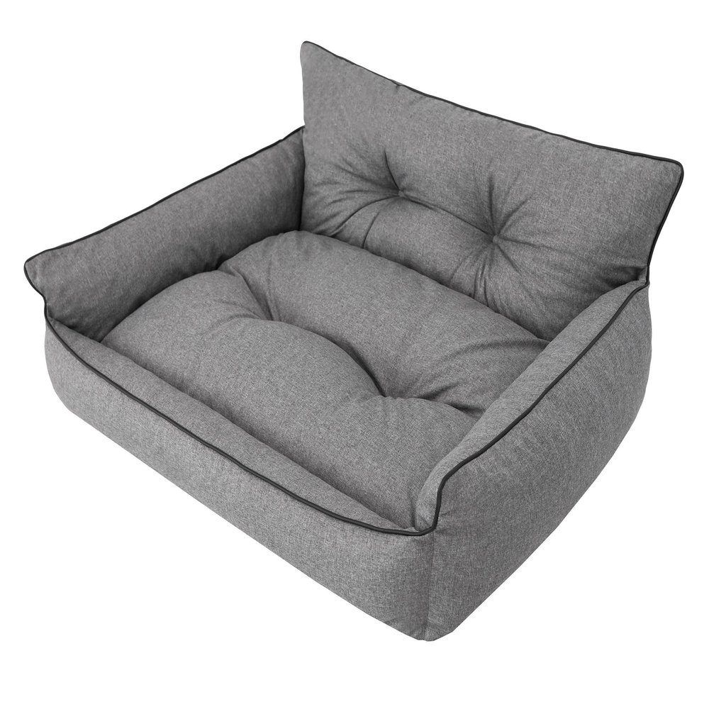 PillowPrim Quilted Dog Bed, Ekolen, L - 64 x 49 cm, Graphite