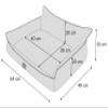 PillowPrim Quilted Dog Bed, Ekolen, L - 64 x 49 cm, Graphite view 4