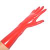 Rubberfashion Short Latex Gloves, Red, 0.4 mm, Size M view 4