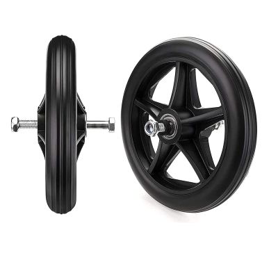 LIGUOYI 2-Pack Wheelchair Front Wheels, Solid Non-Slip Tires, 6/7/8 in