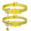 Taglory Reflective Cat Collar with Safety Release and Bell, 2-Pack Adjustable Collar for Cats and Kittens, 15-20cm Yellow view 1