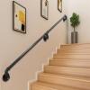 Stair Handrail Complete Kit, 5.4 m, Black Metal Pipe Design view 1