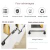 Stair Handrail Complete Kit, 5.4 m, Black Metal Pipe Design view 3