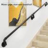 Stair Handrail Complete Kit, 5.4 m, Black Metal Pipe Design view 4