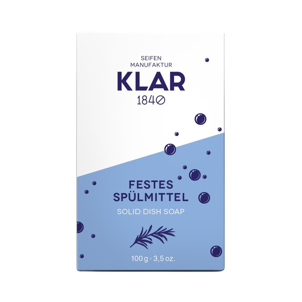 Klar Seifen Solid Dish Soap, 100 g, Rosemary, Palm Oil-Free