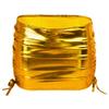 Women's Sexy Wet-Look Metallic Mini Skirt, Gold, One Size view 3