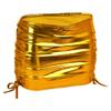 Women's Sexy Wet-Look Metallic Mini Skirt, Gold, One Size view 4