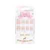 Sethexy Short Square French Ballerina Rhinestone Press-On Nails, Glossy Pink Acrylic, 24 Pieces view 2