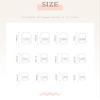 Sethexy Short Square French Ballerina Rhinestone Press-On Nails, Glossy Pink Acrylic, 24 Pieces view 4