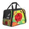 Pet Carrier Bag with Flower and Butterfly Design, Soft-Sided, Foldable view 1