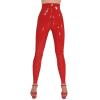 MCWJ 0.40 mm Latex Rubber Leggings with Front Zipper, Baby Pink, L view 1