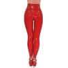 MCWJ 0.40 mm Latex Rubber Leggings with Front Zipper, Baby Pink, L view 2