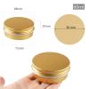 LusDoly 100-Pack 60 ml Gold Empty Aluminum Screw-Top Tins, 68 x 25 mm, with Spatulas and Labels view 2