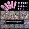 3D Flatback Glass Nail Rhinestones, Fancy-Shaped Crystals for DIY Nail Art view 3