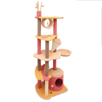 ZAW X-Large Cat Tree Tower with Multi-Level Platforms and Sisal Scratching Posts