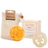 Duschkind Solid Mango & Avocado 4-in-1 Shampoo Set with Sisal Pouch and Loofah Pad view 1