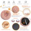 Rectangular Plush Donut Pet Bed, Soft & Washable, Leather Pink, 70/28 in (L) view 2