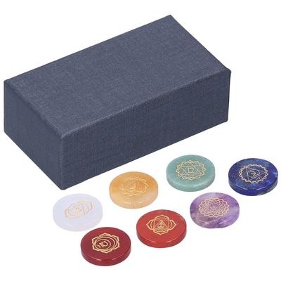 Tyenaza Reiki Healing Crystal Chakra Stone Set, 7-Piece