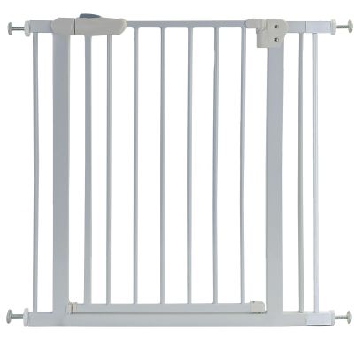 Stair Safety Gate, White, No-Drill, Auto-Close, 81–92 cm