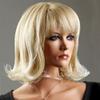 Chtom Women's Light Golden Anti-Warp Short Curly Wig, 36 cm view 2