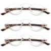 KOOSUFA Fashion Blue-Light-Blocking Half-Rim Reading Glasses, 3-Pack, +3.00 view 1