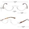 KOOSUFA Fashion Blue-Light-Blocking Half-Rim Reading Glasses, 3-Pack, +3.00 view 2