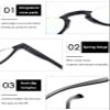 KOOSUFA Fashion Blue-Light-Blocking Half-Rim Reading Glasses, 3-Pack, +3.00 view 4