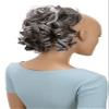 CAISHA Hairpiece Hair Tie Curly Messy Bun, Chocolate Brown/Gray Mix G29L view 4