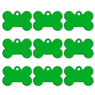 20-Piece Wholesale Engraved Bone-Shaped Pet Tags, Double-Sided Personalized Dog and Cat Tags
