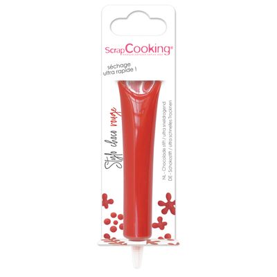 ScrapCooking Red Chocolate Pen, Edible Icing Pen, 25 g