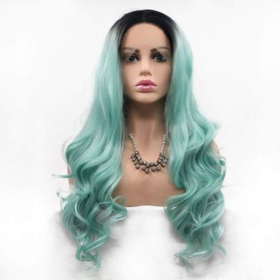 Chtom Fashion Wild Natural Creative Ideas Half-Crochet Lace Front Synthetic Wig (66 in.)