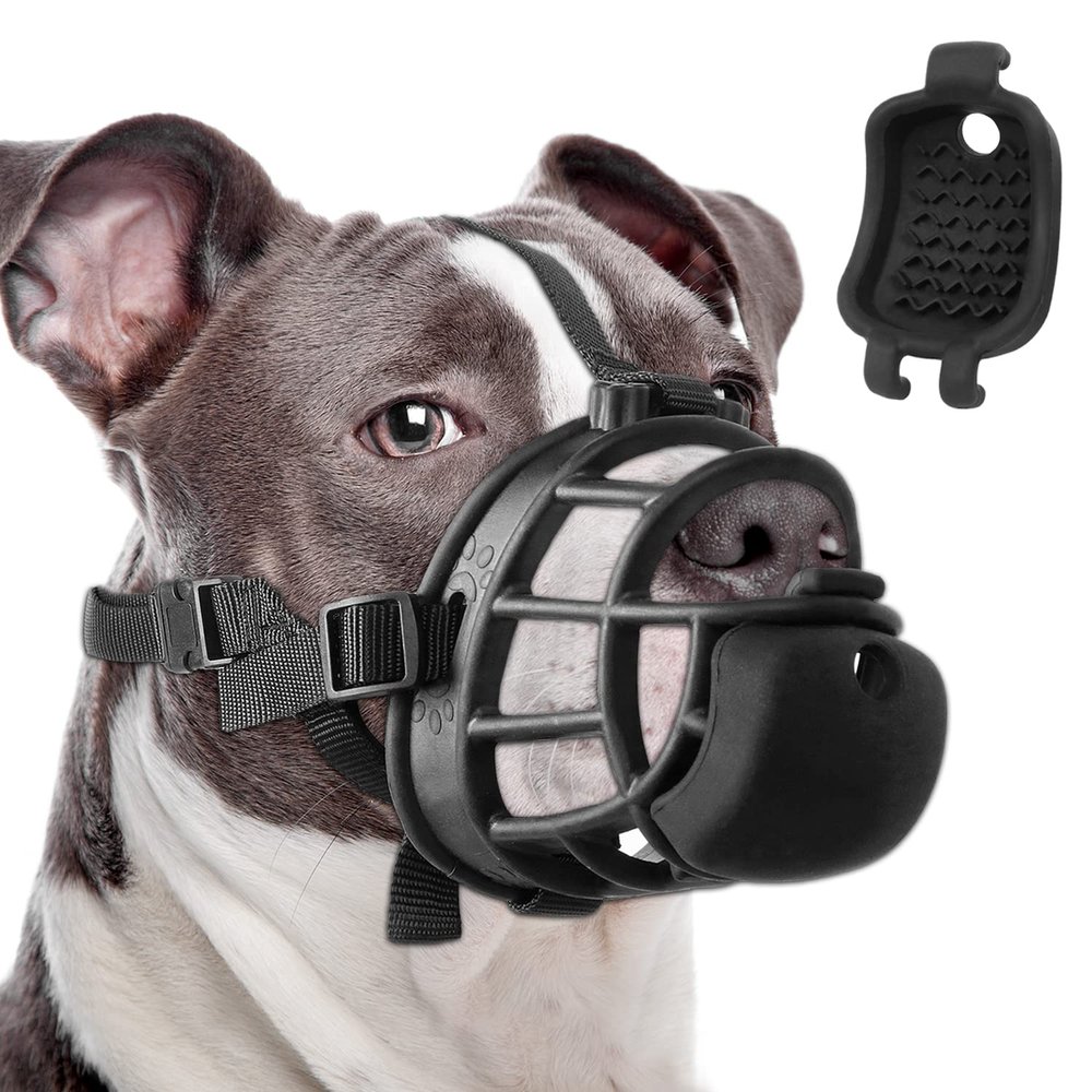 Humane Dog Muzzle with Slow Feeder for Positive Training
