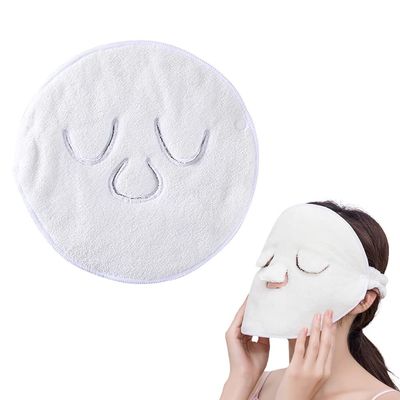 J-ouuo Reusable Facial Towel Mask, Thick Coral Velvet Hot & Cold Compress