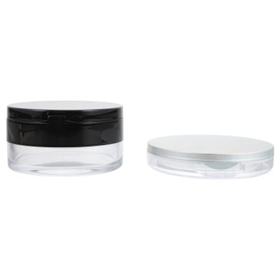 Empty 20 g Makeup Powder Box with Mirror and Powder Puff, Set of 2