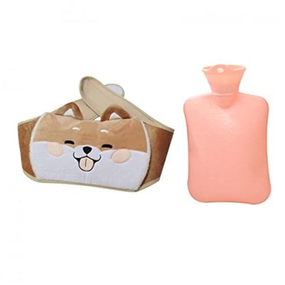 Yeehliny 1L Hot Water Bottle with Removable Plush Cover and Belt