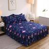 High-End Pink Panda Double-Bed Sheet Set with Bed Skirt, Fits Various Bed and Mattress Sizes, 1 Bed Skirt + 2 Pillowcases view 1