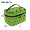 Football Green Makeup Bag Organizer with Zipper view 2