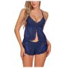 Women's Sexy Satin Lace Pajama Set view 2