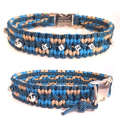 Paracord Dog Collar – Zigzag, Optional Engraving and Extras