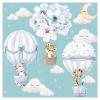 Little Deco Animal Hot-Air Balloon Wall Decal for Kids' Rooms view 1
