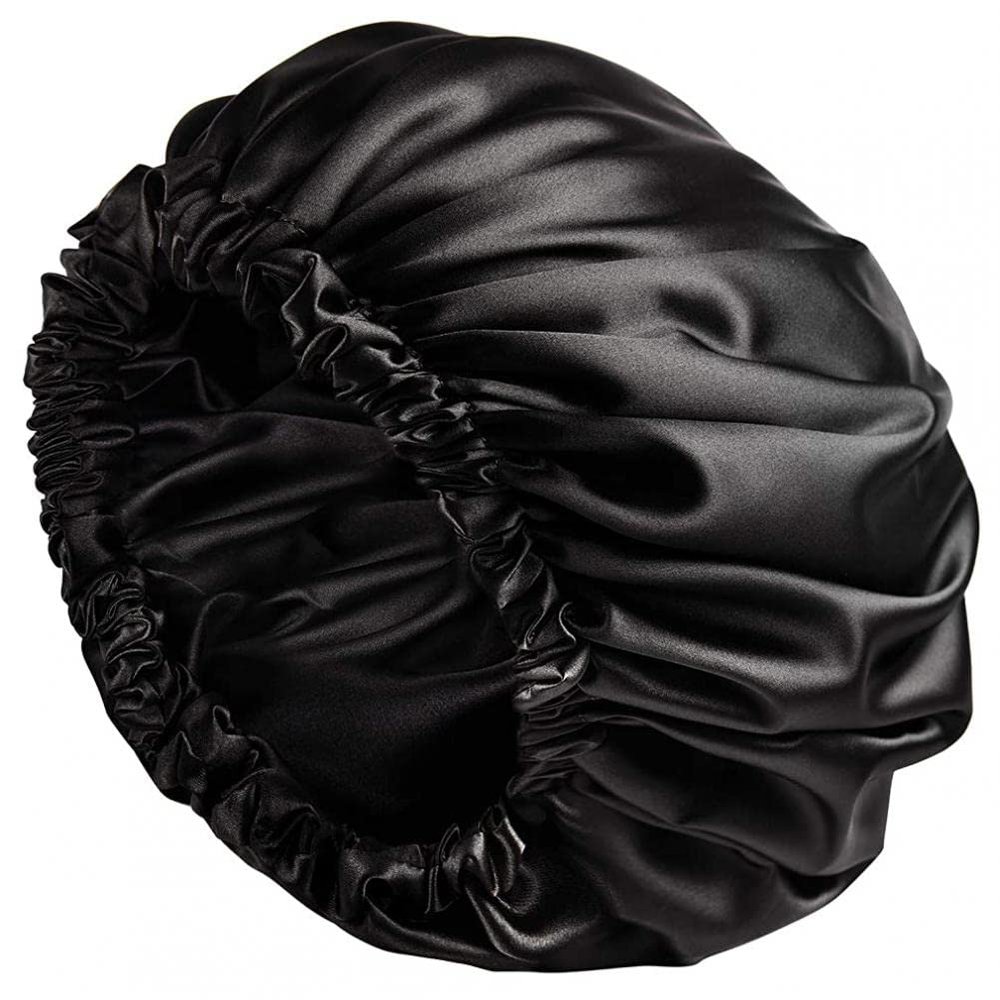 Danlai Adjustable Double-Layer Satin Bonnet for Sleeping