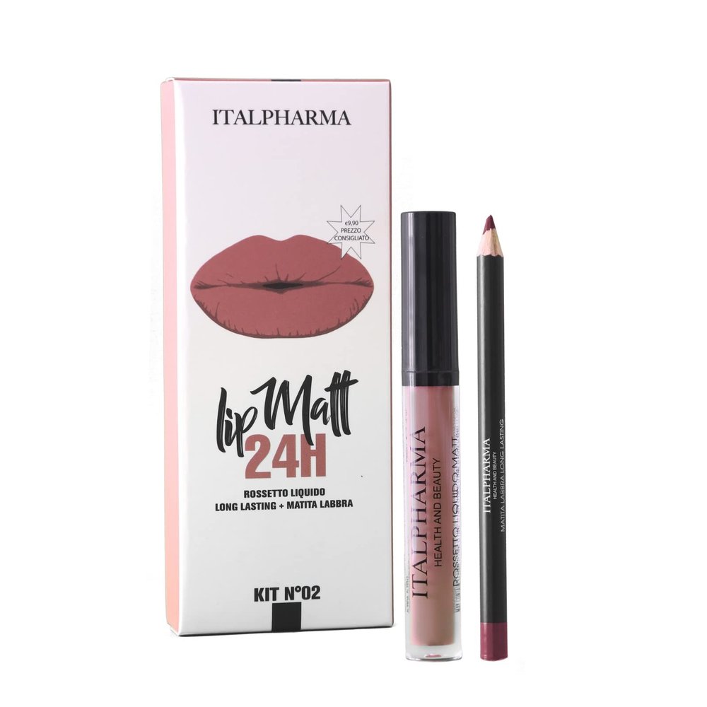 Italpharma Lip Matt 24h Kit Liquid Lipstick + Lip Liner (Kit 02)