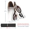 Portable Makeup Lipstick Case with Music Notes, Mirror, and Organizer, Gray/Multicolor, 9.5 x 2 x 7 cm view 3