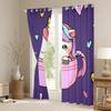 Teacup Unicorn Curtains, Cute Dreamy Horse Window Treatment for Kids, Kawaii Rainbow Unicorn Curtains, 46" x 54" view 3
