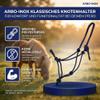 ARBO-INOX Rope Halter for Horses, Soft Comfort for Everyday Use, Lunging and Training, Polyester, Bordeaux/Navy/Dark Green view 3