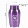 Purple Medium Pet Urn for Dog and Cat Ashes view 2