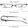 MAGIMODAC Blue Light Blocking Half-Rim Reading Glasses view 2